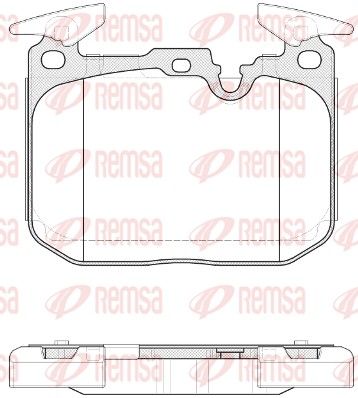 Brake Pad Set, disc brake REMSA 1491.10
