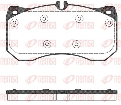Brake Pad Set, disc brake REMSA 1497.00