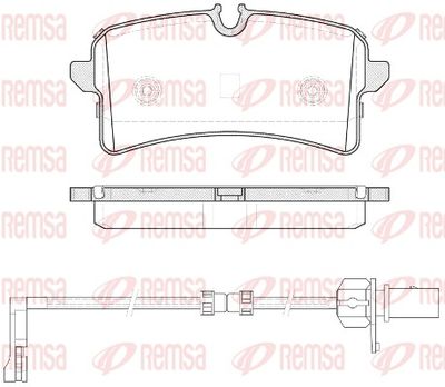 Brake Pad Set, disc brake REMSA 1505.12