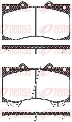 Brake Pad Set, disc brake REMSA 1506.02