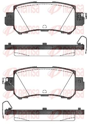 Brake Pad Set, disc brake REMSA 1507.00