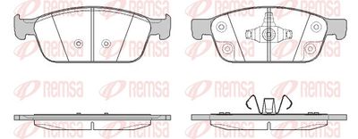 Brake Pad Set, disc brake REMSA 1510.50