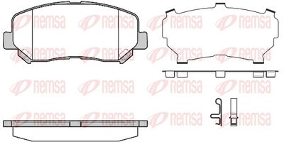 Brake Pad Set, disc brake REMSA 1513.24