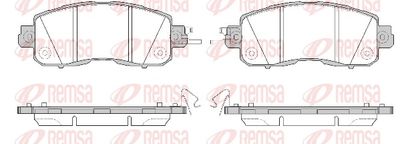 Brake Pad Set, disc brake REMSA 1517.04