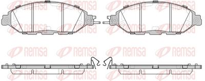 Brake Pad Set, disc brake REMSA 1518.15