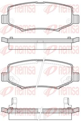 Brake Pad Set, disc brake REMSA 1528.02
