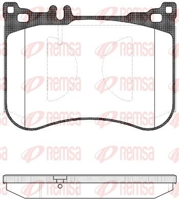 Brake Pad Set, disc brake REMSA 1534.00