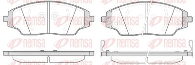 Brake Pad Set, disc brake REMSA 1537.02