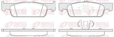 Brake Pad Set, disc brake REMSA 1540.00