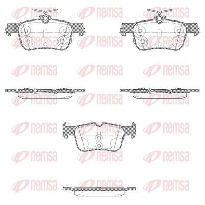 Brake Pad Set, disc brake REMSA 1551.28