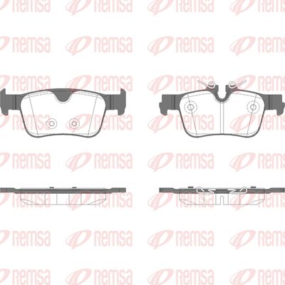 Brake Pad Set, disc brake REMSA 1551.11