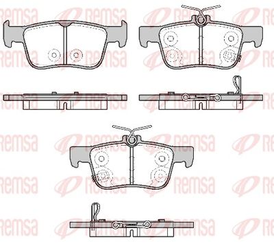 Brake Pad Set, disc brake REMSA 1551.20