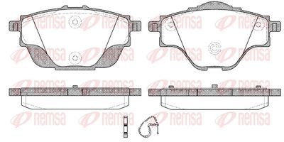 Brake Pad Set, disc brake REMSA 1557.00