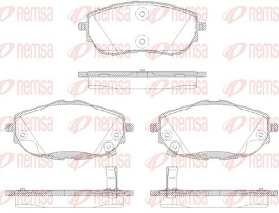 Brake Pad Set, disc brake REMSA 1561.02