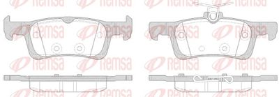 Brake Pad Set, disc brake REMSA 1563.00