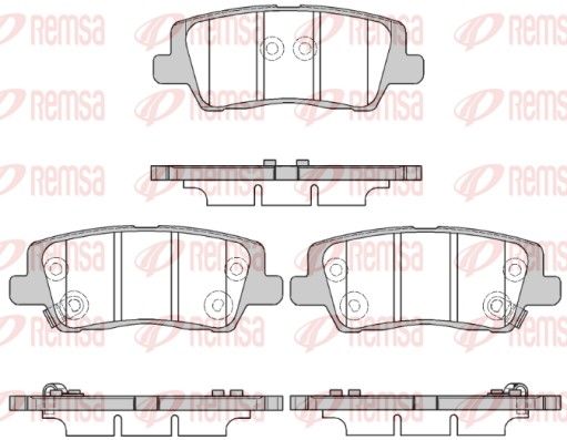 REMSA 1564.05 Brake Pad Set, disc brake