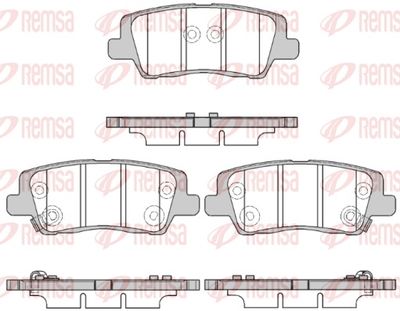 Brake Pad Set, disc brake REMSA 1564.05