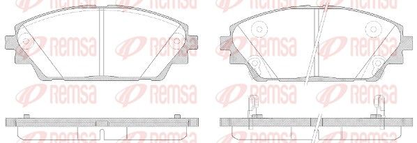 REMSA 1569.02 Brake Pad Set, disc brake