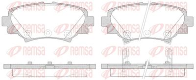 Brake Pad Set, disc brake REMSA 1570.02