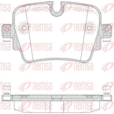 Brake Pad Set, disc brake REMSA 1572.00