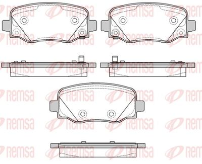 Brake Pad Set, disc brake REMSA 1578.02