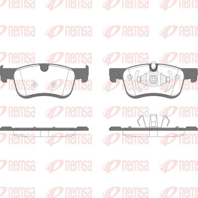 Brake Pad Set, disc brake REMSA 1580.10