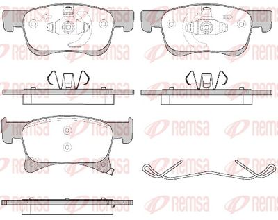 Brake Pad Set, disc brake REMSA 1580.02