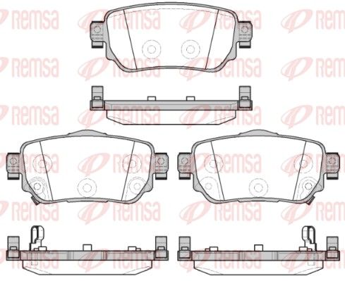 REMSA 1582.02 Brake Pad Set, disc brake
