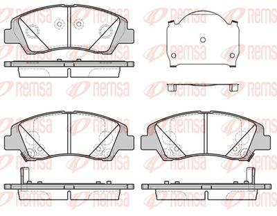 Brake Pad Set, disc brake REMSA 1583.02