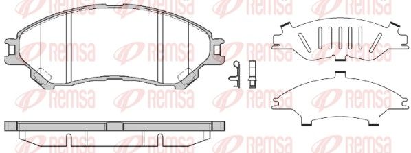REMSA 1589.02 Brake Pad Set, disc brake