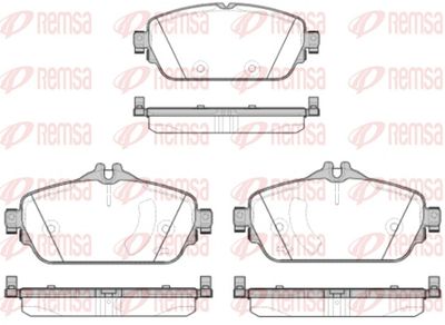 Brake Pad Set, disc brake REMSA 1592.08