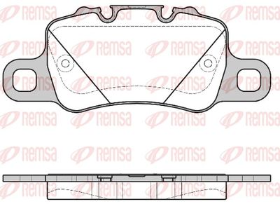 Brake Pad Set, disc brake REMSA 1596.00