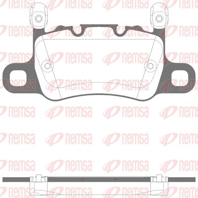 Brake Pad Set, disc brake REMSA 1598.30