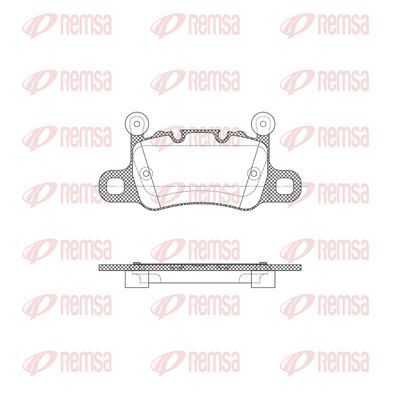 Brake Pad Set, disc brake REMSA 1598.40