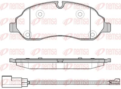 Brake Pad Set, disc brake REMSA 1602.02