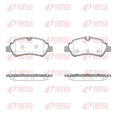 Brake Pad Set, disc brake REMSA 1605.10