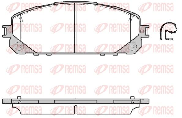 REMSA 1613.00 Brake Pad Set, disc brake
