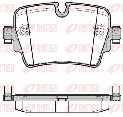 Brake Pad Set, disc brake REMSA 1614.08