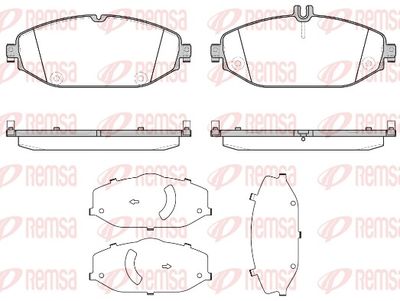Brake Pad Set, disc brake REMSA 1618.00