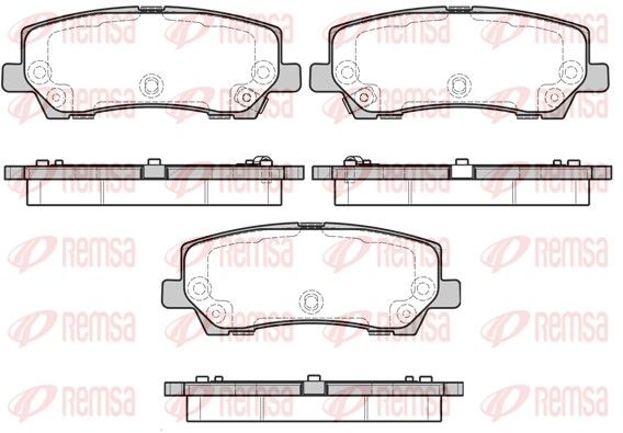 REMSA 1621.15 Brake Pad Set, disc brake