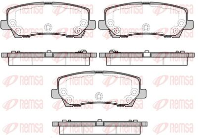 Brake Pad Set, disc brake REMSA 1621.15