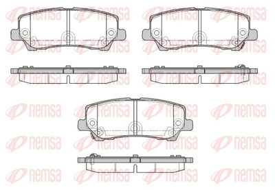 Brake Pad Set, disc brake REMSA 1621.22