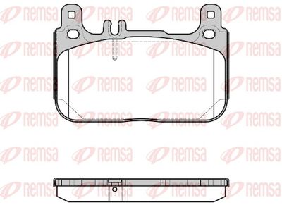 Brake Pad Set, disc brake REMSA 1622.00