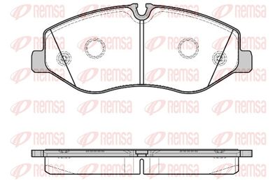 Brake Pad Set, disc brake REMSA 1623.00