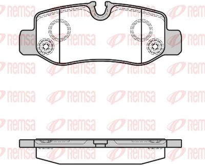 Brake Pad Set, disc brake REMSA 1624.00