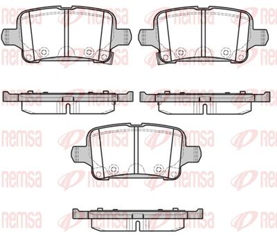 Brake Pad Set, disc brake REMSA 1628.02