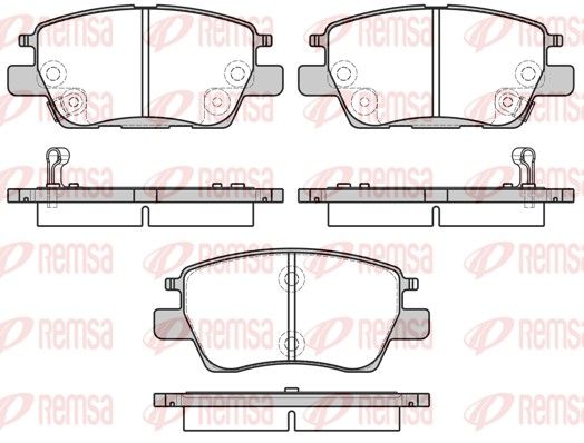 REMSA 1630.12 Brake Pad Set, disc brake