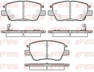 Brake Pad Set, disc brake REMSA 1630.12