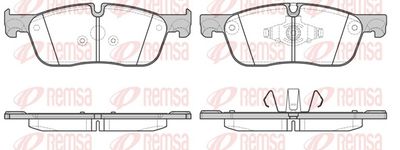 Brake Pad Set, disc brake REMSA 1633.00