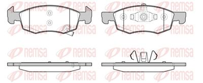 Brake Pad Set, disc brake REMSA 1634.02